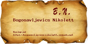 Bogosavljevics Nikolett névjegykártya
